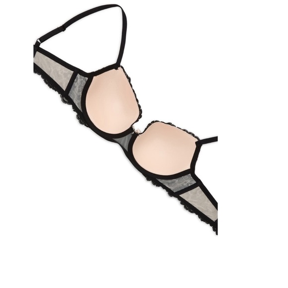 NWT! Hunkemöller Rose Underwire Bra Caviar Black Lace 38B - Picture 6 of 15